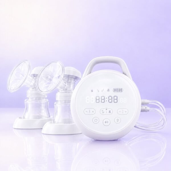POUPY Tire-lait double de qualité hospitalière POUPY Tire-lait double de qualité hospitalière — packshot studio fond lavande